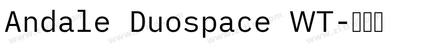 Andale Duospace WT字体转换